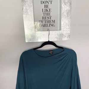 Jean Paul Gaultier FEMME Teal Shawl Faux Wrap Med. Dress - Gorgeous